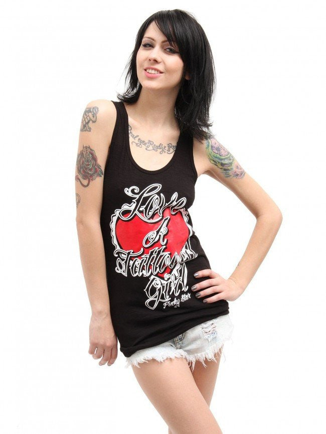 Women&#39;s &quot;Love A Tattooed Girl&quot; Racerback Tank by Pinky Star - InkedShop - 1