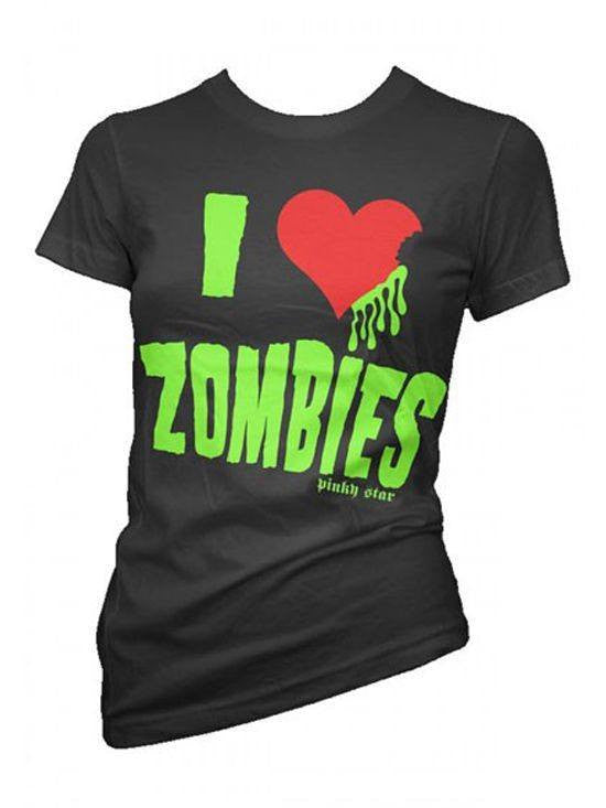 Women&#39;s &quot;I Love Zombies&quot; Tee by Pinky Star (Black) - InkedShop - 3