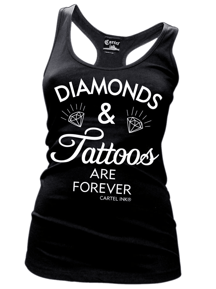 Women&#39;s Diamonds and Tattoos are Forever Tank
