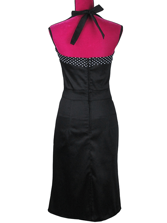 Women&#39;s Halter Dress by Pinky Pinups (Black) - www.inkedshop.com