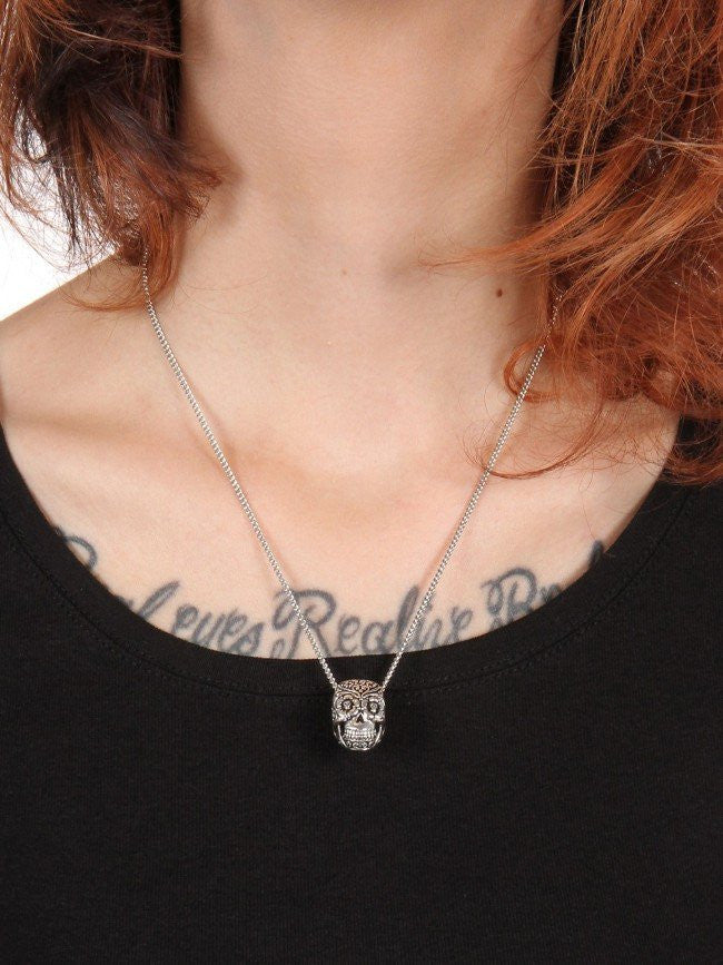 &quot;Large Day Of The Dead Skull&quot; Necklace by Lost Apostle (Silver) - InkedShop - 2