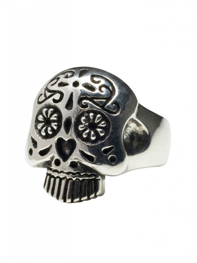 &quot;Sugar Skull&quot; Ring by Femme Metale (Sterling Silver) - InkedShop - 1
