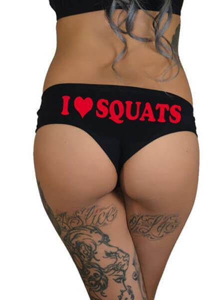 Women&#39;s &quot;I Love Squats&quot; Booty Shorts by Cartel Ink (More Options) - www.inkedshop.com