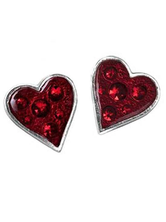 &quot;Heart&#39;s Blood&quot; Stud Earrings with Swarovski Crystals by Alchemy of England - InkedShop - 1