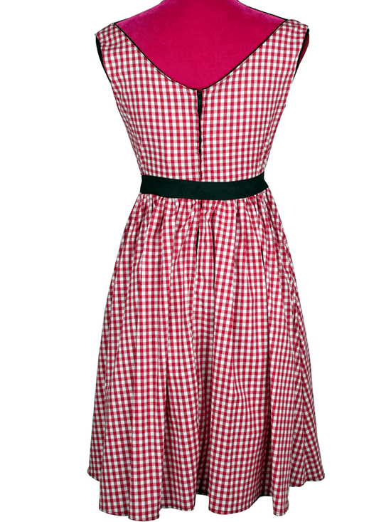 Women&#39;s &quot;Halter Neck&quot; Swing Dress by Pinky Pinups (Red/White) - www.inkedshop.com