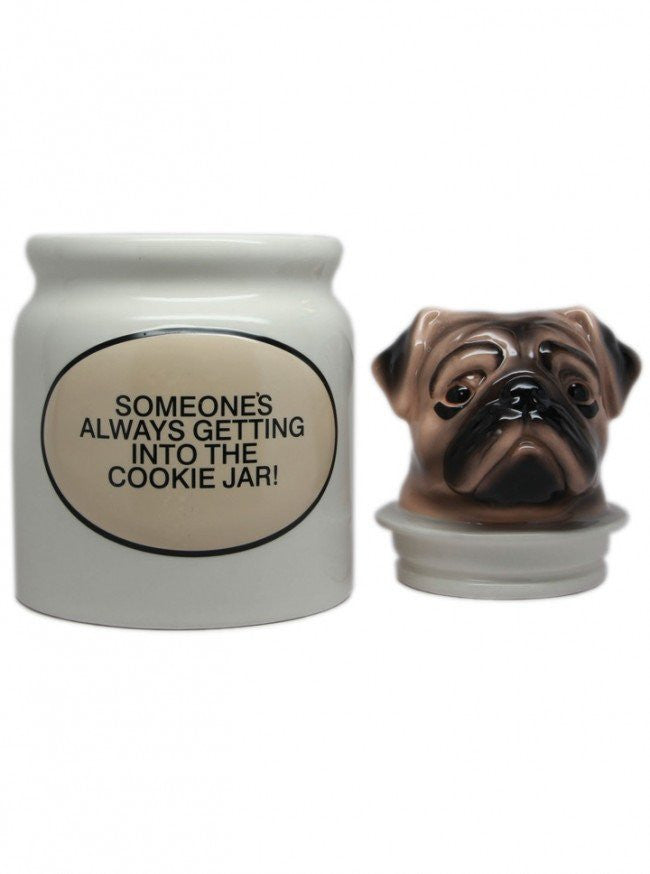 &quot;Pugs&quot; Cookie Jar by Pacific Trading - www.inkedshop.com