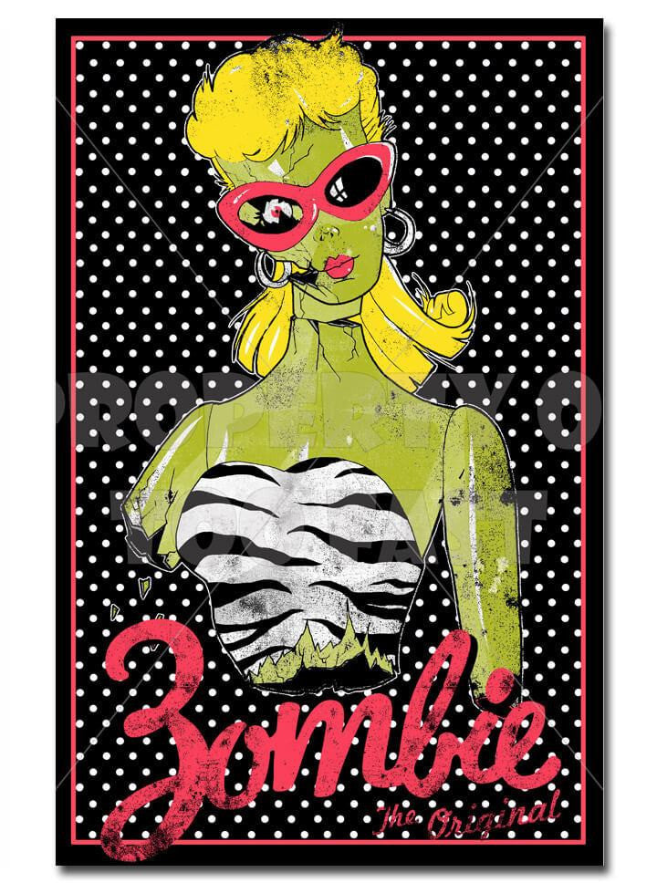 &quot;Zombie Barbzie&quot; Poster by Too Fast - www.inkedshop.com