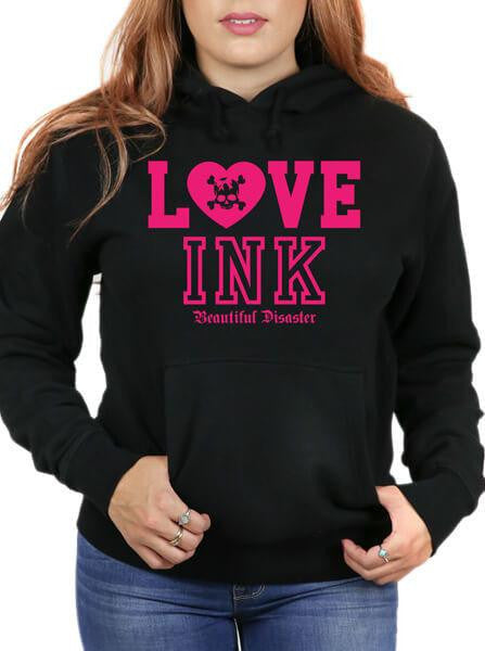 Women&#39;s &quot;Love Ink&quot; Hoodie by Beautiful Disaster (More Options) - www.inkedshop.com