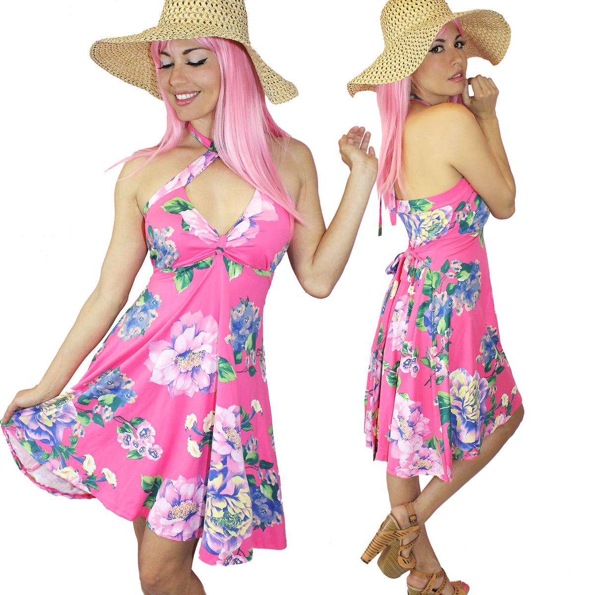 Women&#39;s Bunni Country Floral Halter Dress