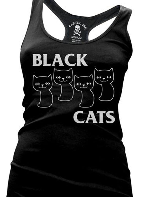 Women&#39;s Black Cats Racerback Tank