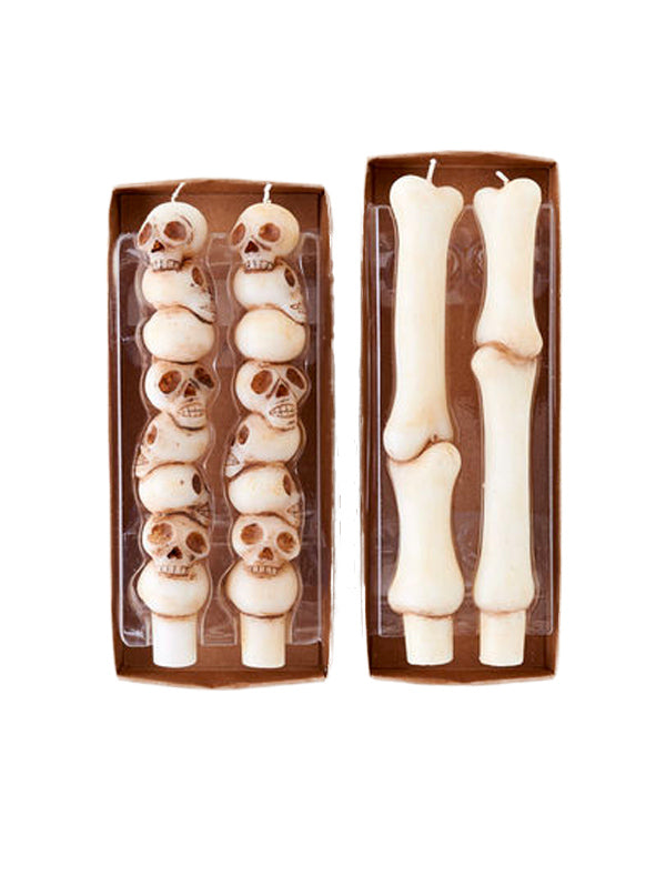 Stacked Skulls / Bones Taper Candle