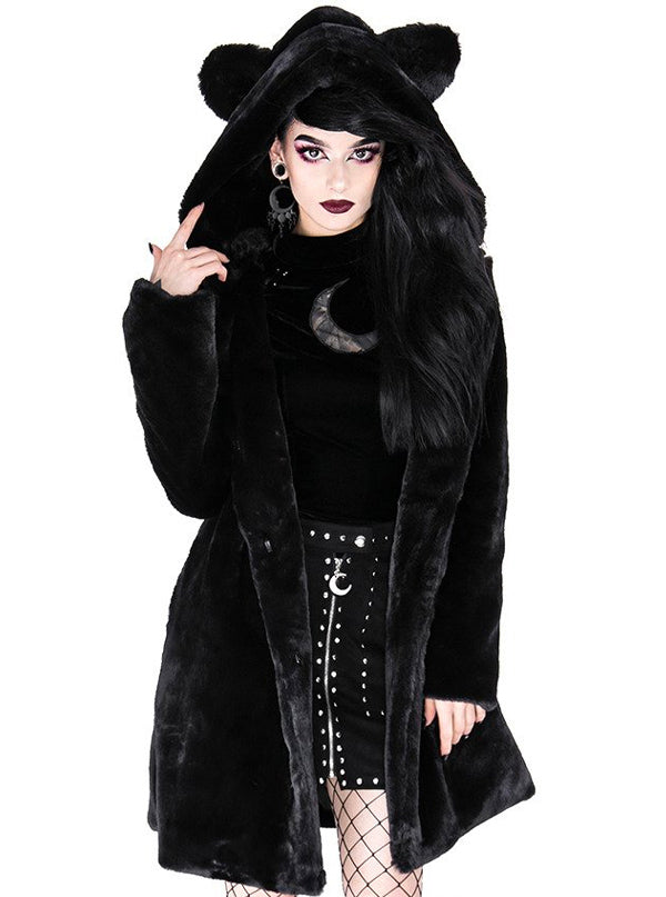 Women&#39;s Cat Faux Fur Coat