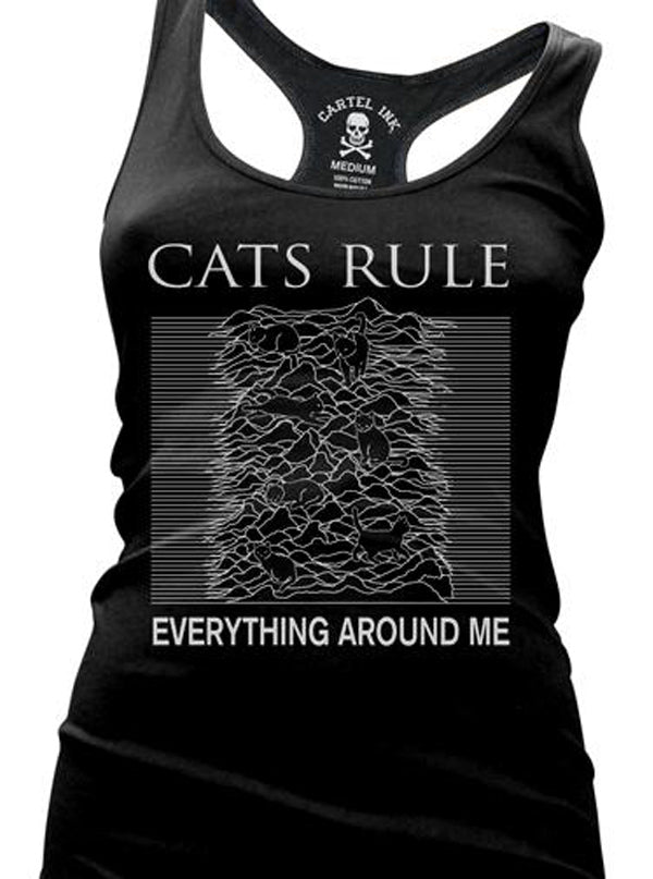 Women&#39;s Cats Rule Everything Around Me Racerback Tank