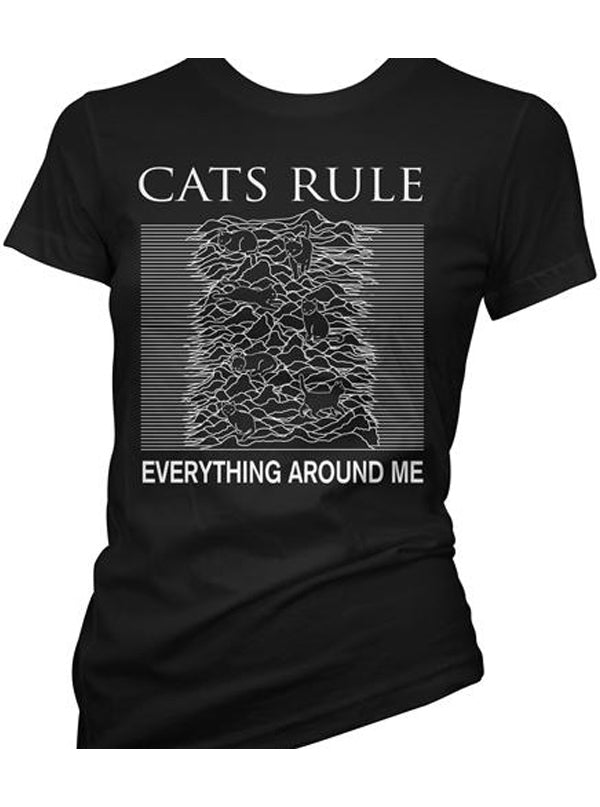 Women&#39;s Cats Rule Everything Around Me Tee