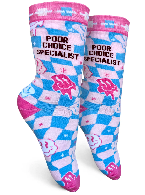 Women&#39;s Poor Choice Specialist Crew Socks