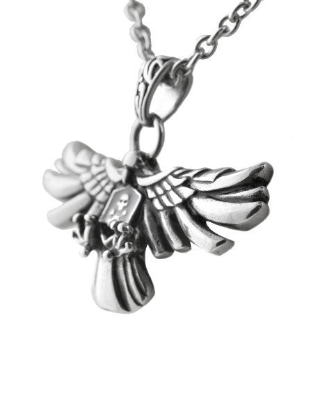 &quot;Bald and Bad To The Bone&quot; Necklace by Controse (Silver) - www.inkedshop.com