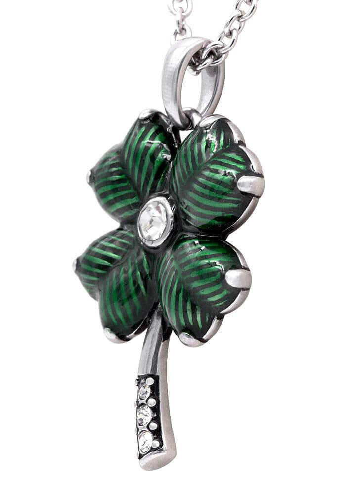 &quot;Four Leaf Clover&quot; Necklace by Controse (Green) - www.inkedshop.com