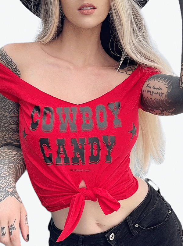 Women&#39;s Cowboy Candy Cut Out Tee