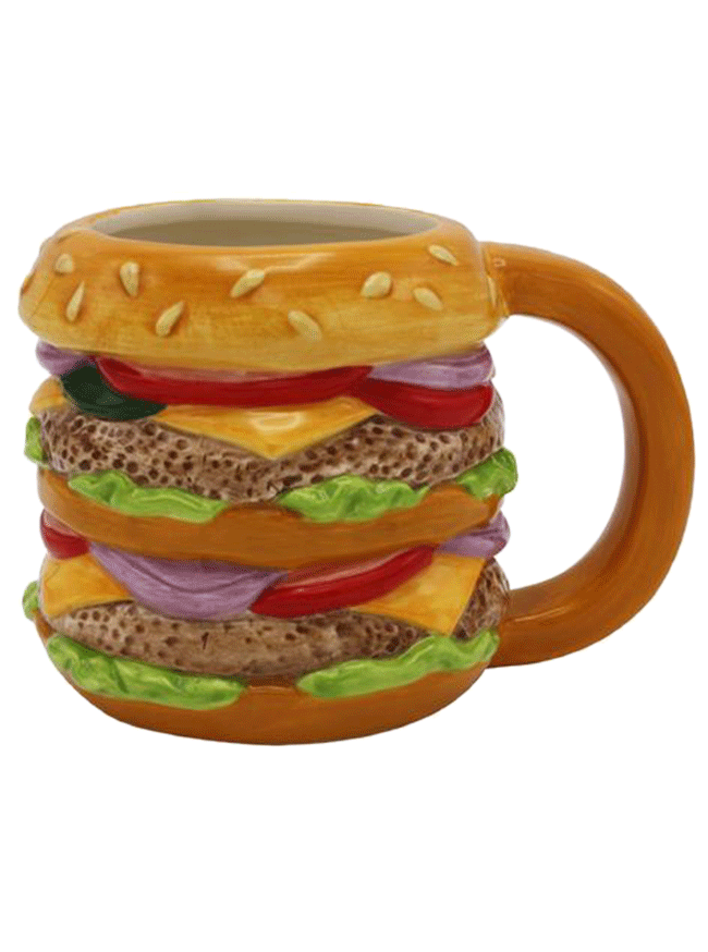 Double Burger Mug (Brown)