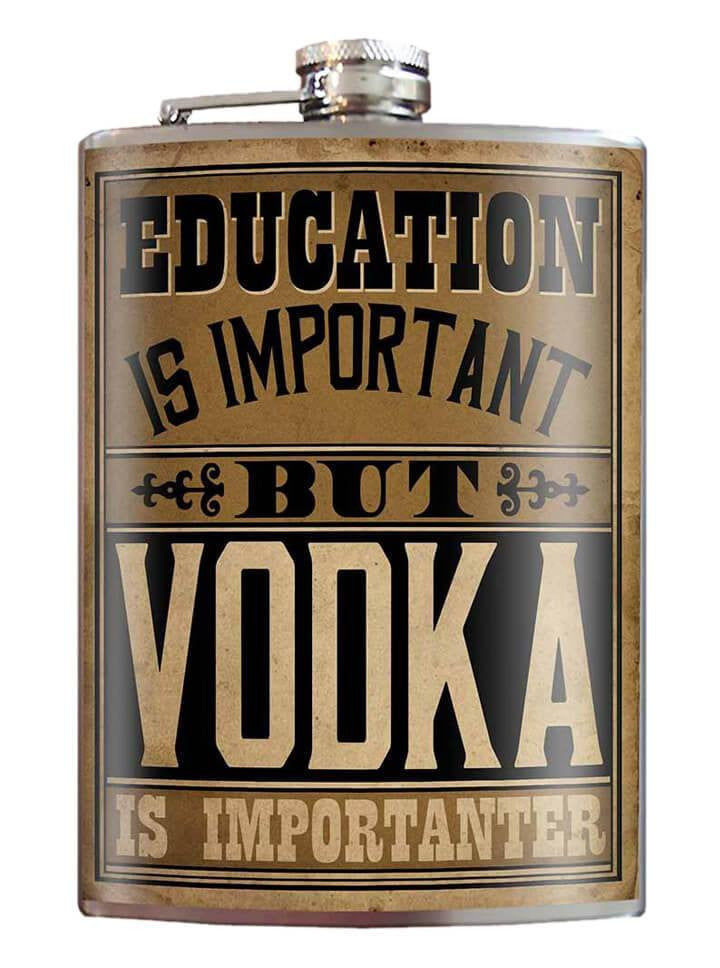 &quot;Education is Importanter&quot; Flask by Trixie &amp; Milo - www.inkedshop.com