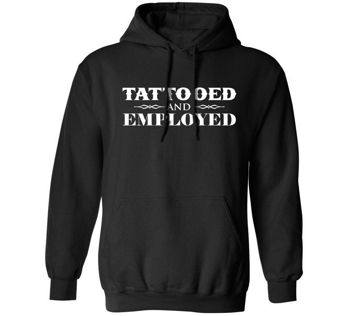 Tattooed and Employed Women&#39;s Lightweight Pullover Hoodie (black)