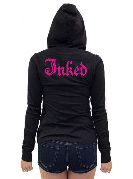 Women&#39;s &quot;Inked Logo&quot; Long Sleeve Hooded Tee by Inked (More Options) - www.inkedshop.com