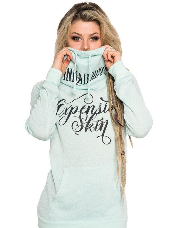 Women&#39;s &quot;Expensive Skin&quot; Knit Funnel Neck Pullover by InkAddict (More Options) - www.inkedshop.com