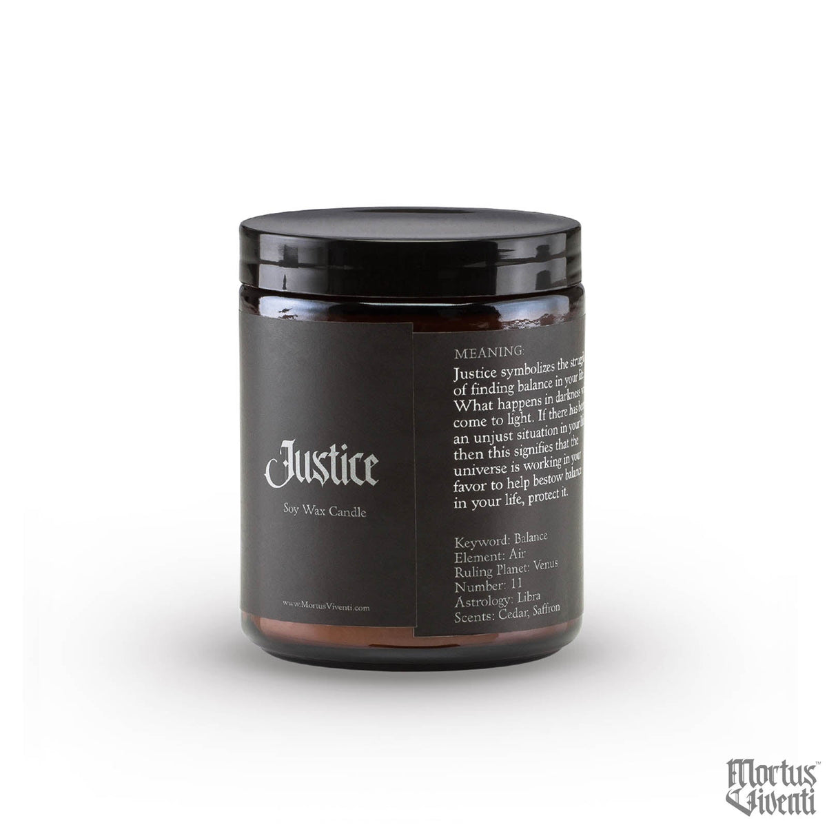 Justice Tarot Card Soy Candle