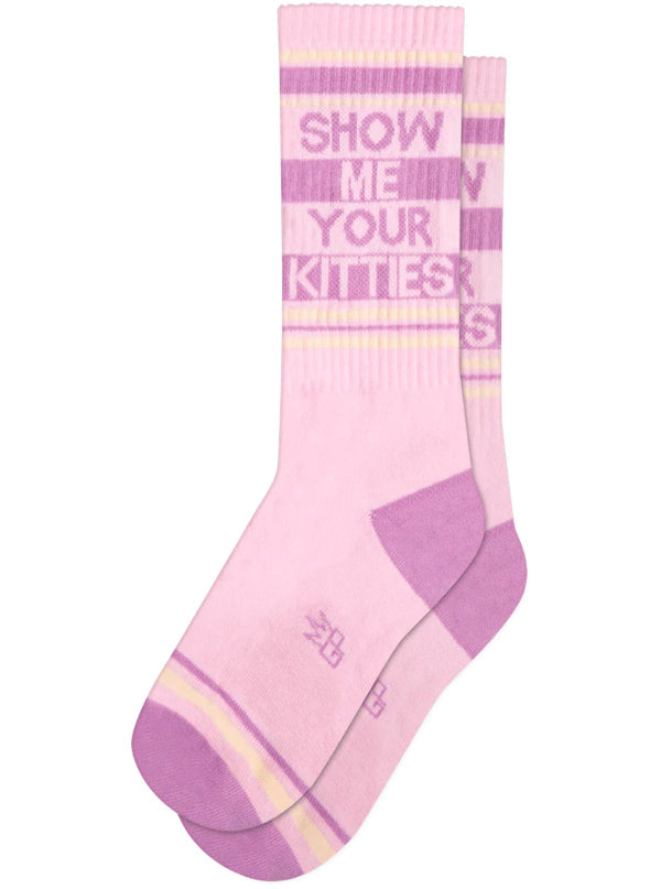 Unisex Show Me Your Kitties Ribbed Gym Socks