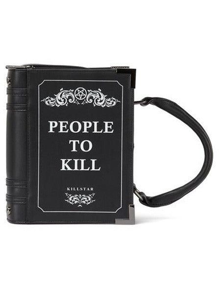 &quot;Kill List&quot; Book Handbag by Killstar (Black) - www.inkedshop.com