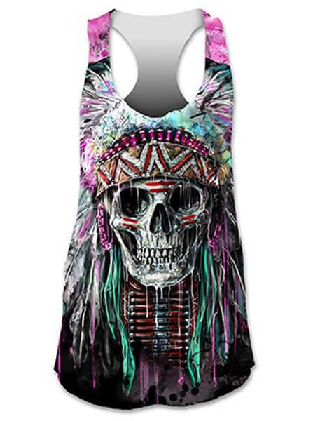 Women&#39;s &quot;Feathers n Arrows&quot; Sublimation Tank by Lethal Angel (Black) - www.inkedshop.com