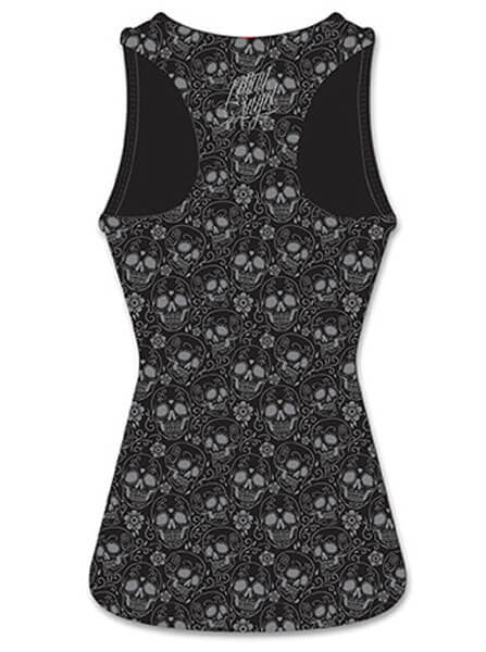 Women&#39;s &quot;Queen Of Death&quot; Sublimation Tank by Lethal Angel (Black) - www.inkedshop.com