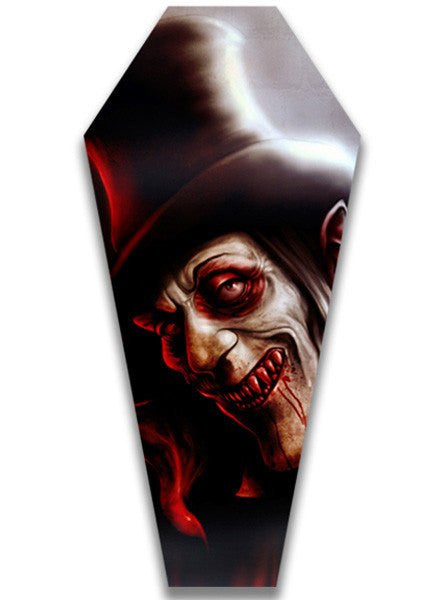 &quot;London After Midnight&quot; Canvas Coffin by Marcus Jones for Lowbrow Art Company - www.inkedshop.com