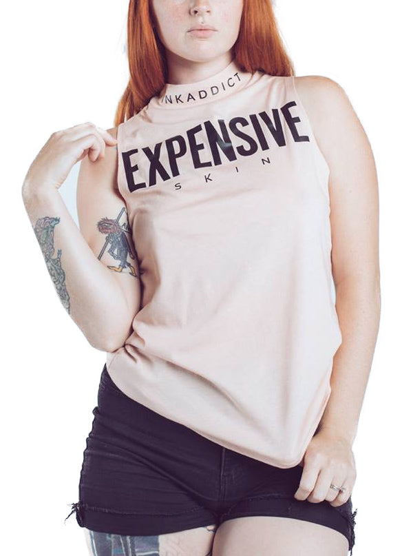 Women&#39;s Expensive Skin Mock Neck Tank