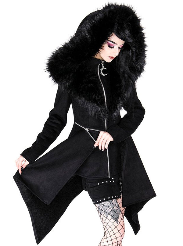 Women&#39;s Mysterium Coat with Furry Hood