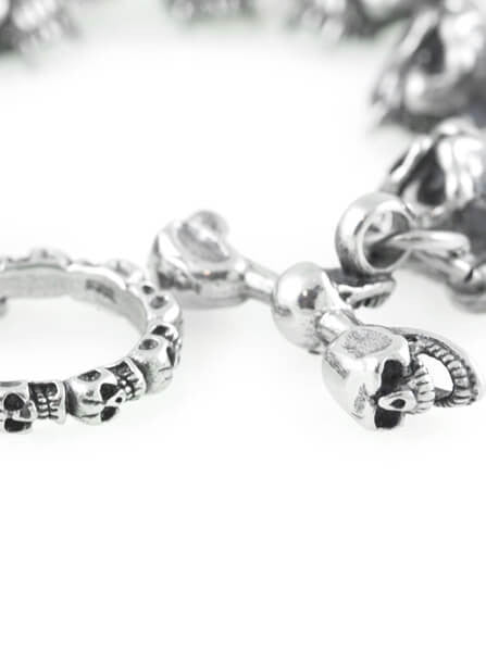 &quot;Skull&quot; Bracelet by Controse (Silver) - www.inkedshop.com
