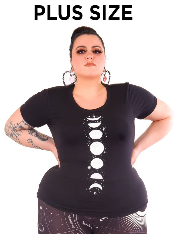 Women&#39;s Phases Of The Moon Tee