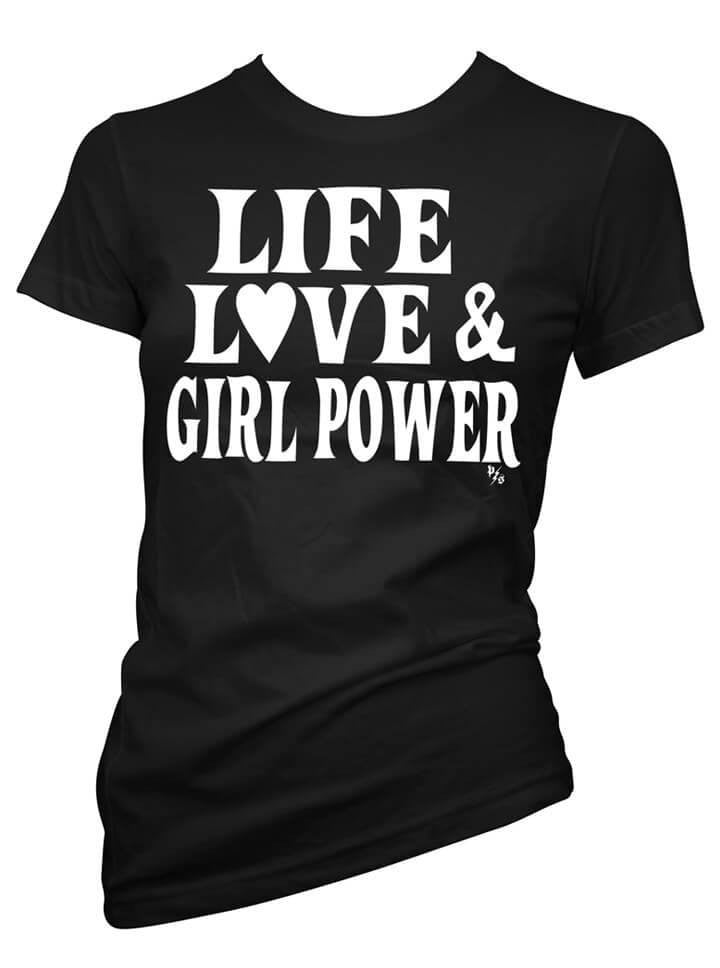 Women&#39;s &quot;Life, Love And Girl Power&quot; Collection by Pinky Star (Black) - www.inkedshop.com
