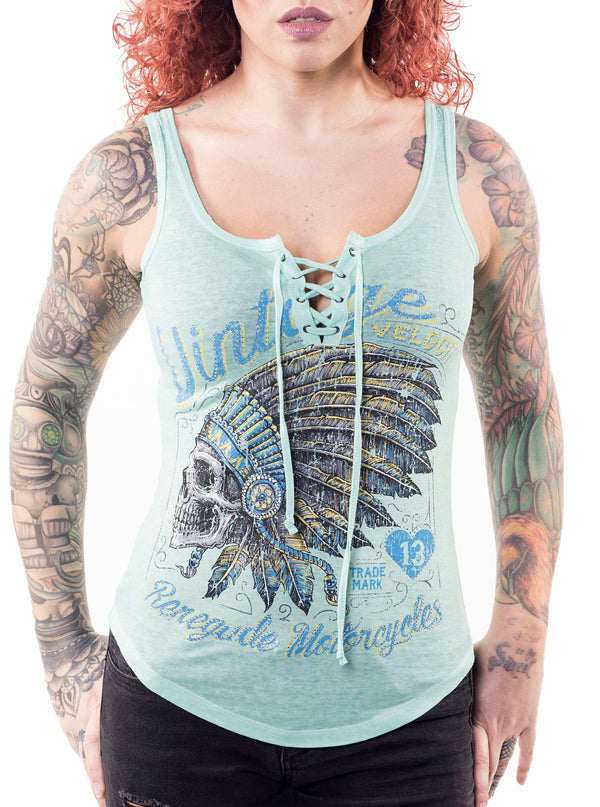 Women&#39;s Renegade Motorcycles Lace Up Tank