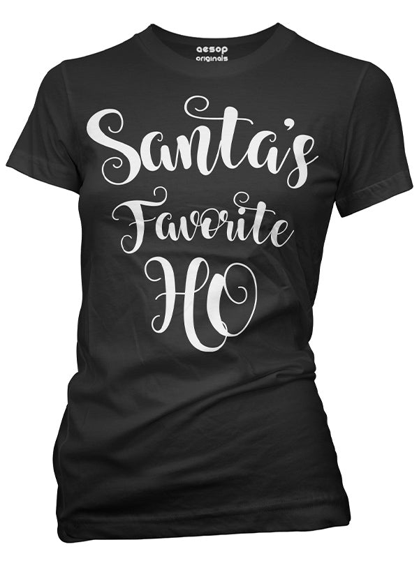 Women&#39;s Santa&#39;s Favorite HO Tee