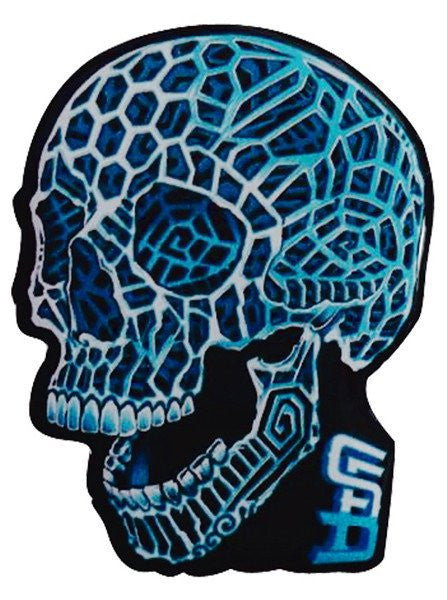 &quot;3D Skull&quot; Metal Enamel Pin by Steadfast Brand (Blue) - www.inkedshop.com