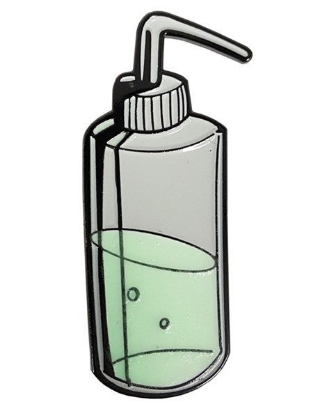 &quot;Green Soap&quot; Metal Enamel Pin by Steadfast Brand (Glow-in-the-dark) - www.inkedshop.com