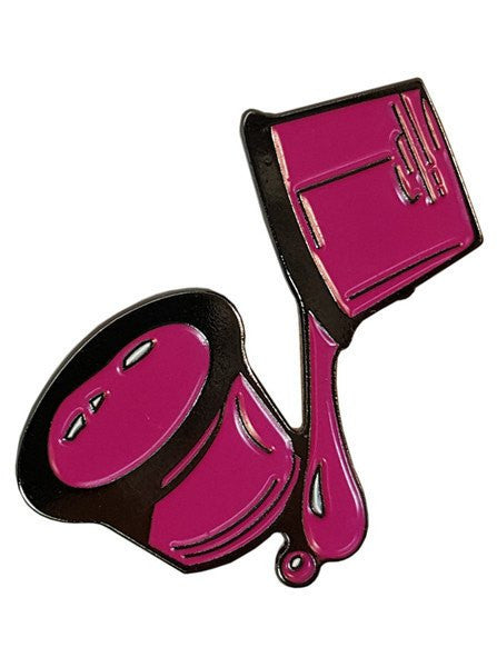 &quot;Ink Caps&quot; Metal Enamel Pin by Steadfast Brand (Pink) - www.inkedshop.com