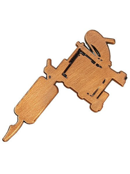 &quot;Tattoo Machine&quot; Metal Pin by Steadfast Brand (Antiqued Copper) - www.inkedshop.com
