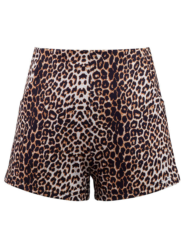 Women&#39;s Leopard High Waist Shorts