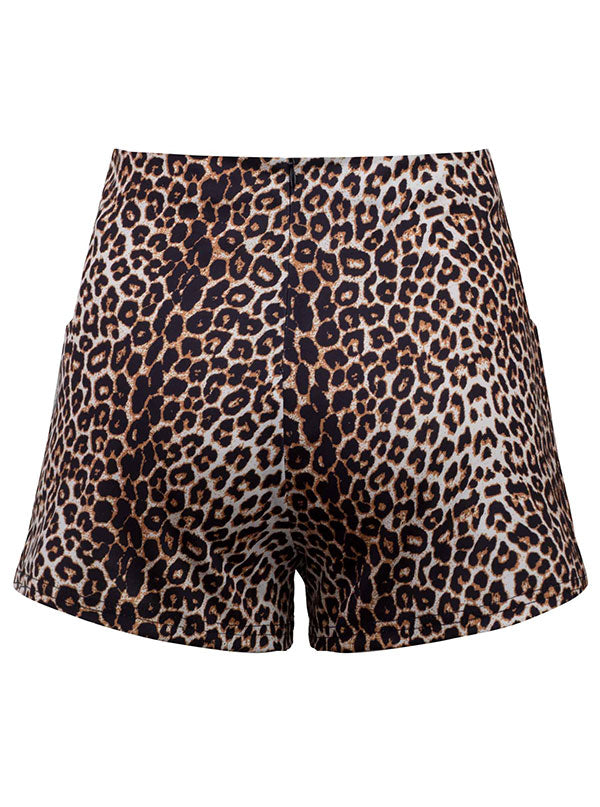Women&#39;s Leopard High Waist Shorts