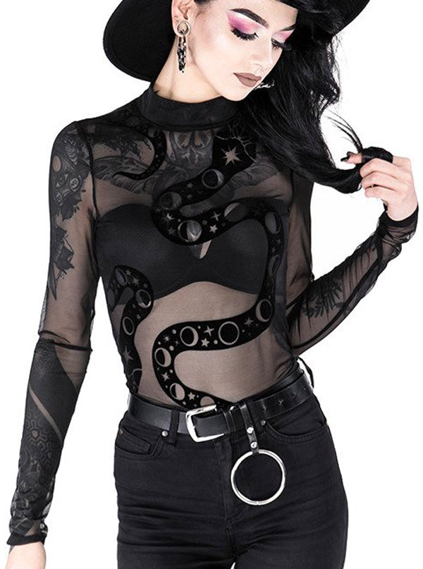 Women&#39;s Snake Mesh Bodysuit