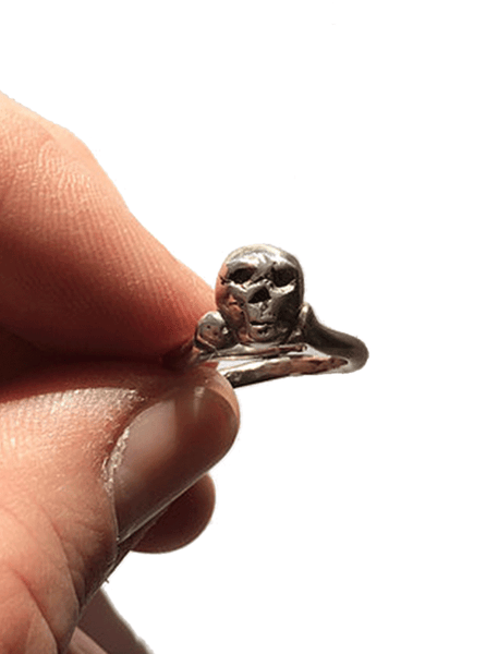 Memento Mori Sterling Silver Women's Skull Ring Angel Jewelry Size UNIQABLE  | eBay