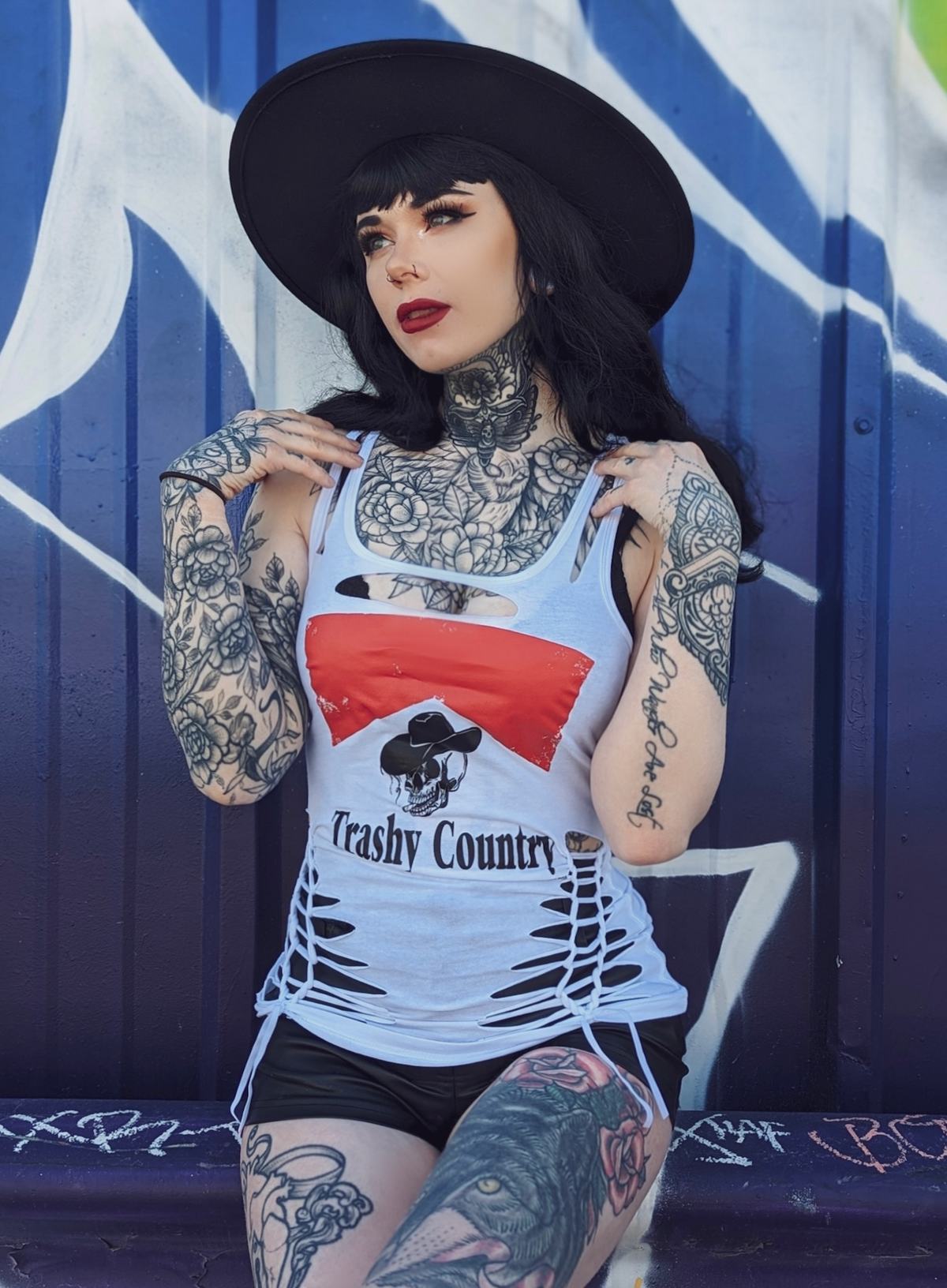 Women&#39;s Trashy Country Ribcage Slash Tank