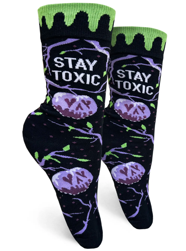 Women&#39;s Stay Toxic Crew Socks